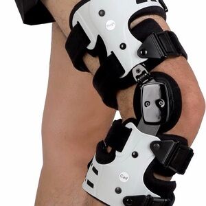 White and Black Knee Brace